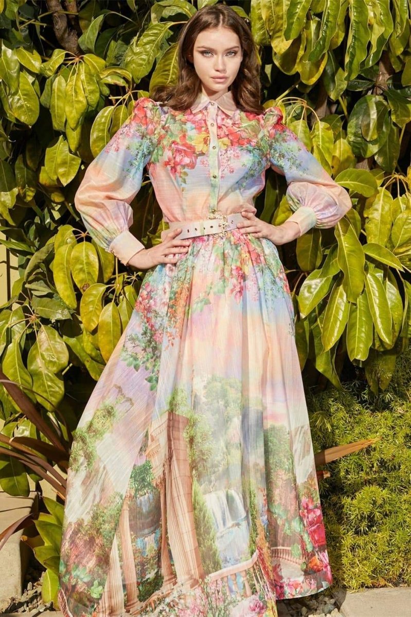 Roxanne Floral Printed Blouse Set