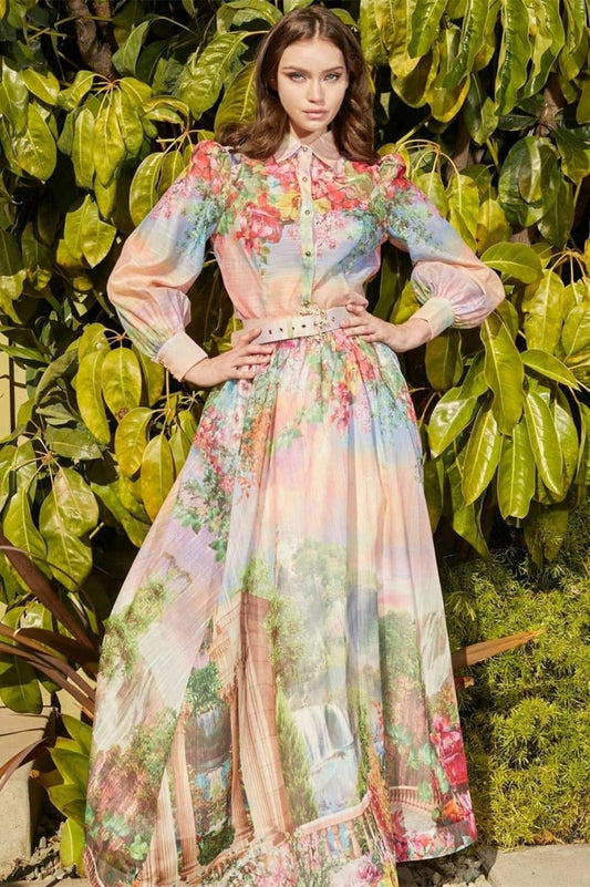 Roxanne Floral Printed Blouse Set