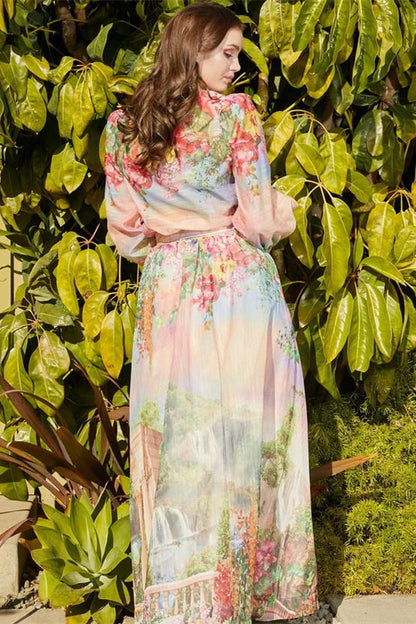 Roxanne Floral Printed Blouse Set