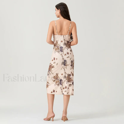 Ruched Square-Neck Midi Dress