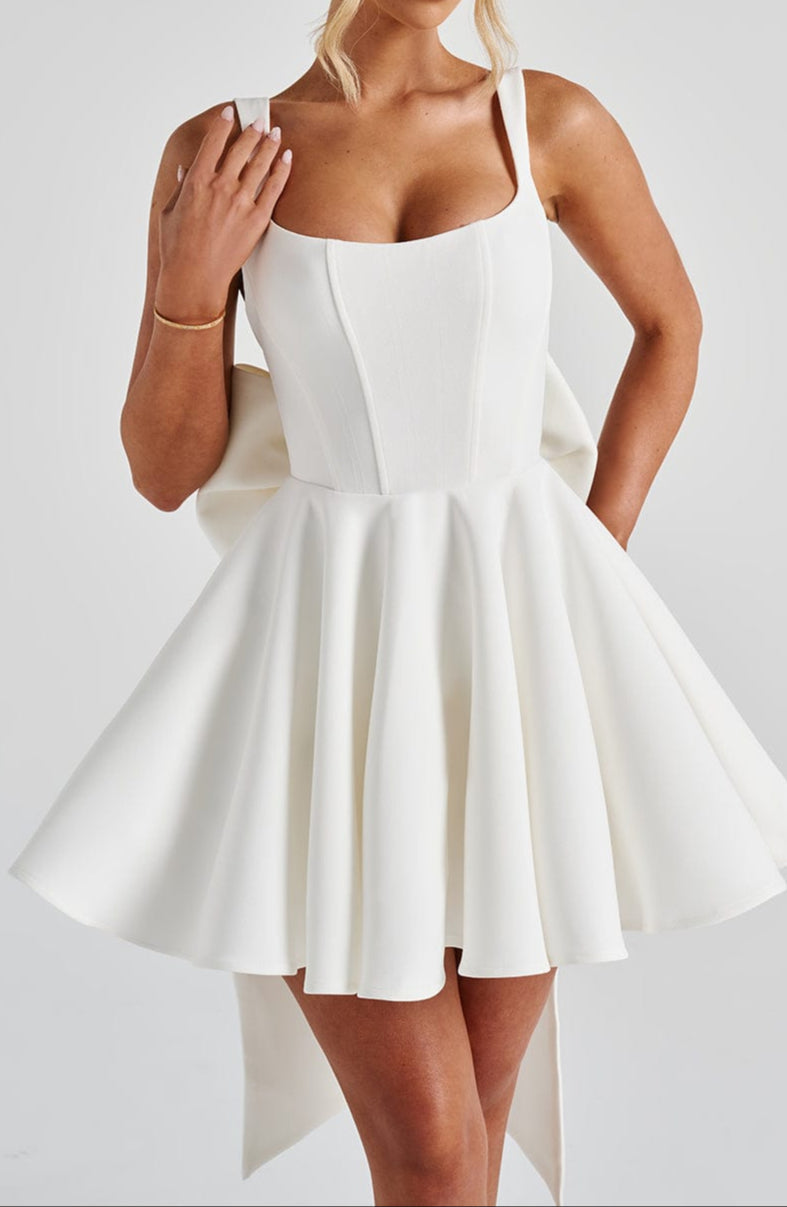 Aina Mini Dress - Ivory – Classylooker