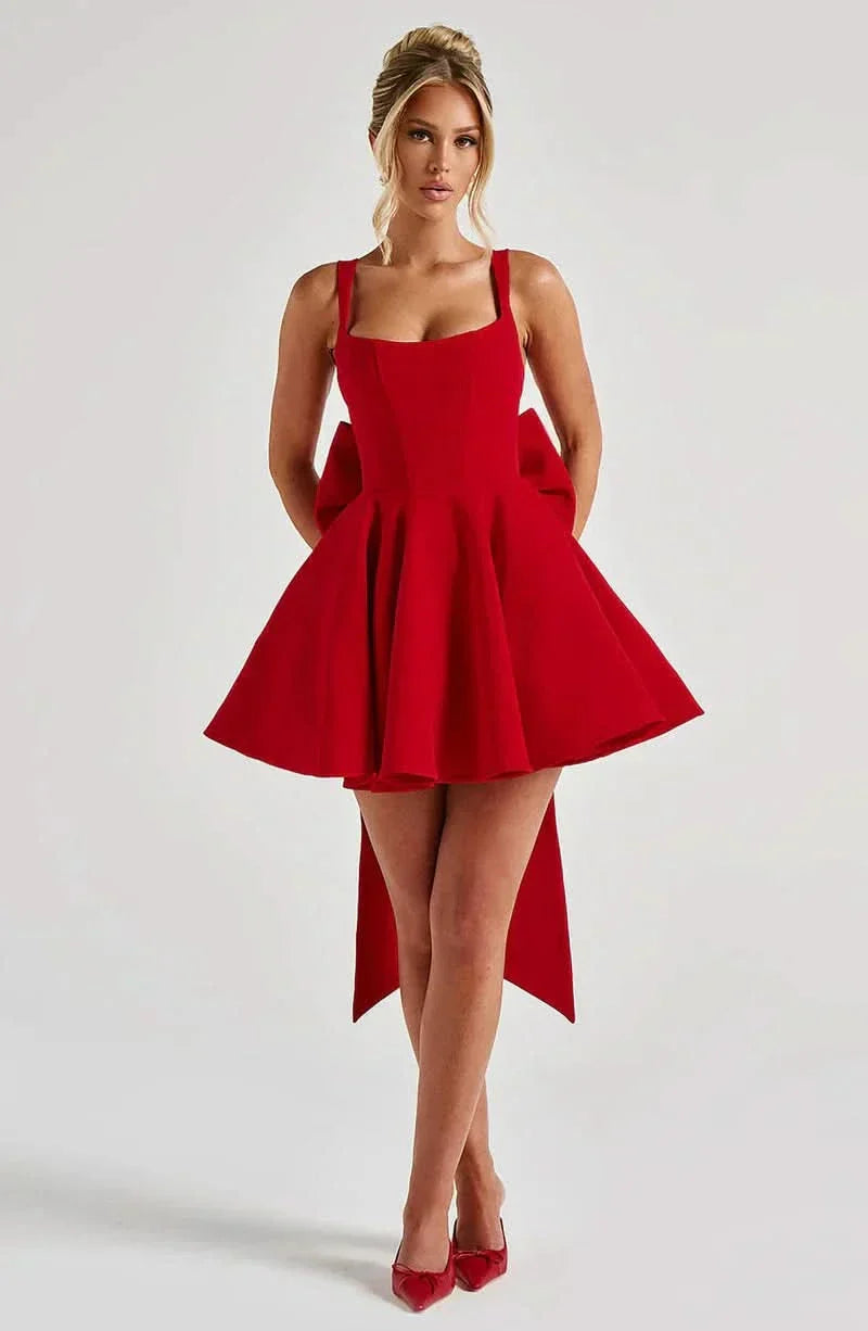 Estelle Bow Mini Dress – Classylooker