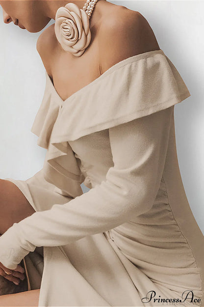 Ruffled Bandeau High end Split Mermaid Maxi Dress