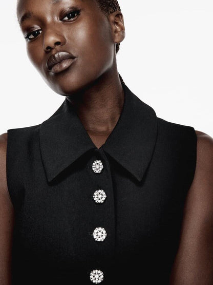 Long Waist Coat Vest & Pants Coord Set