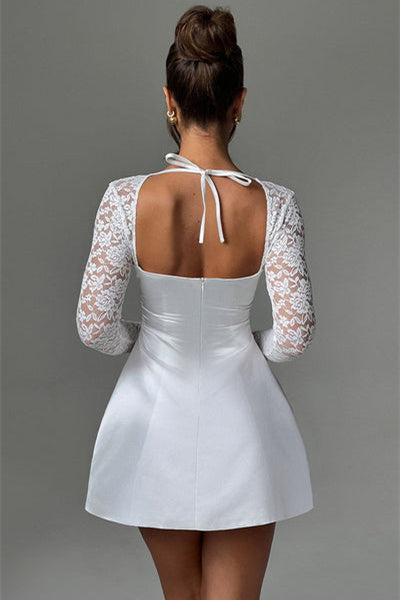 Kristin Square Neck Satin Mini Dress