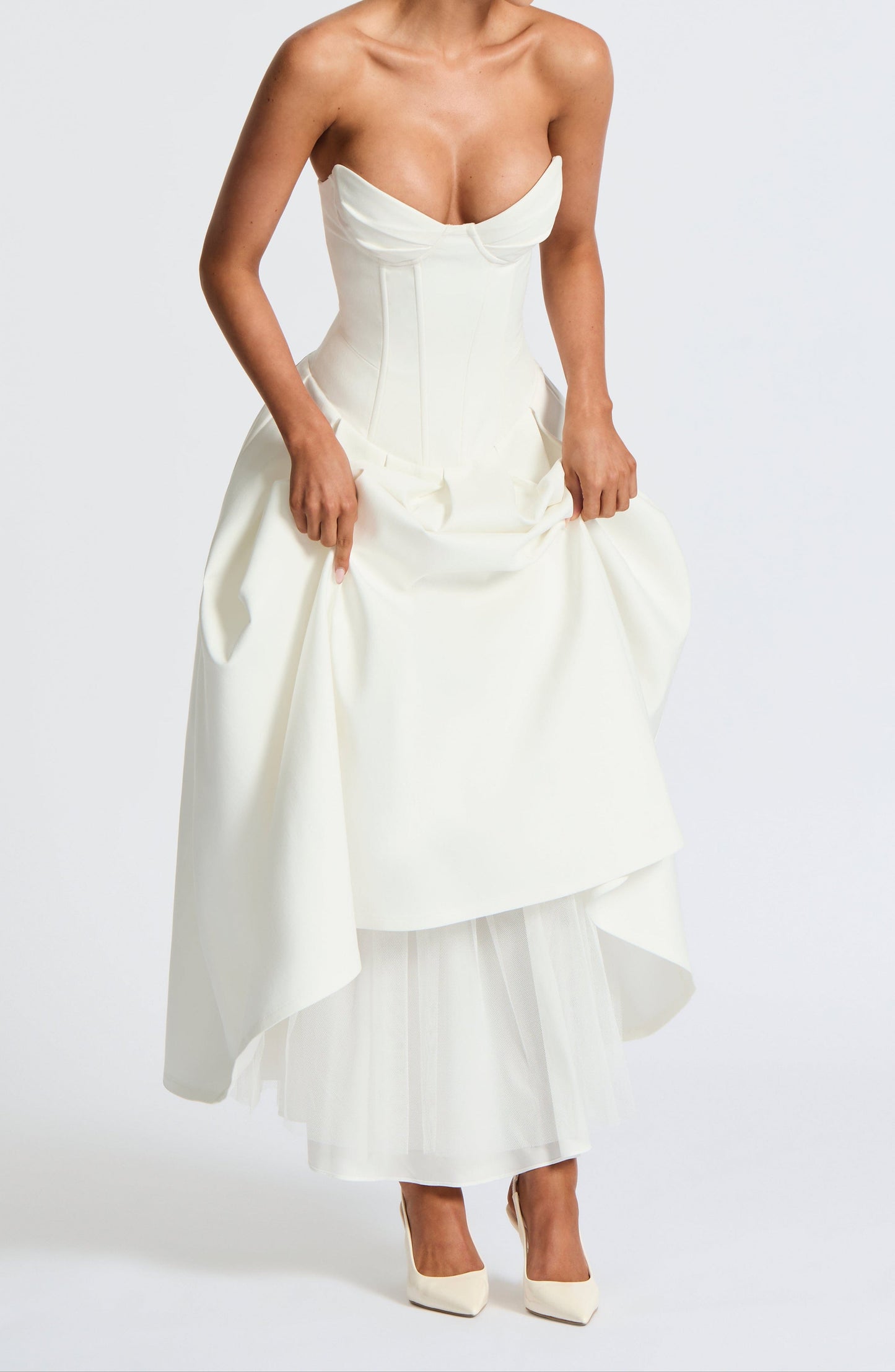 Amadea Midi Dress - Ivory