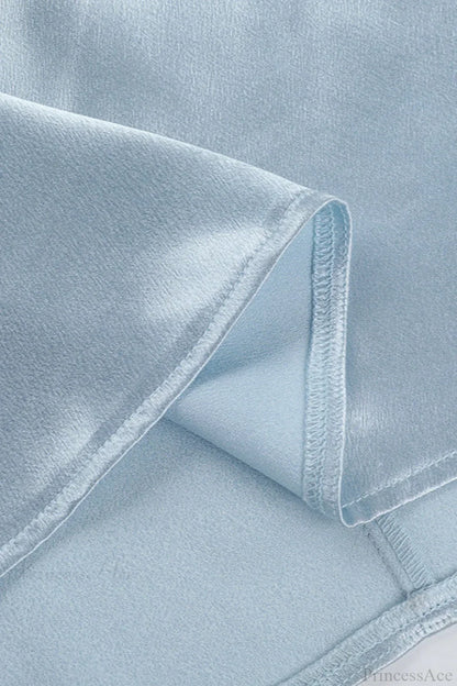 Satin Cami Lace Panel Bodycon Maxi Dress