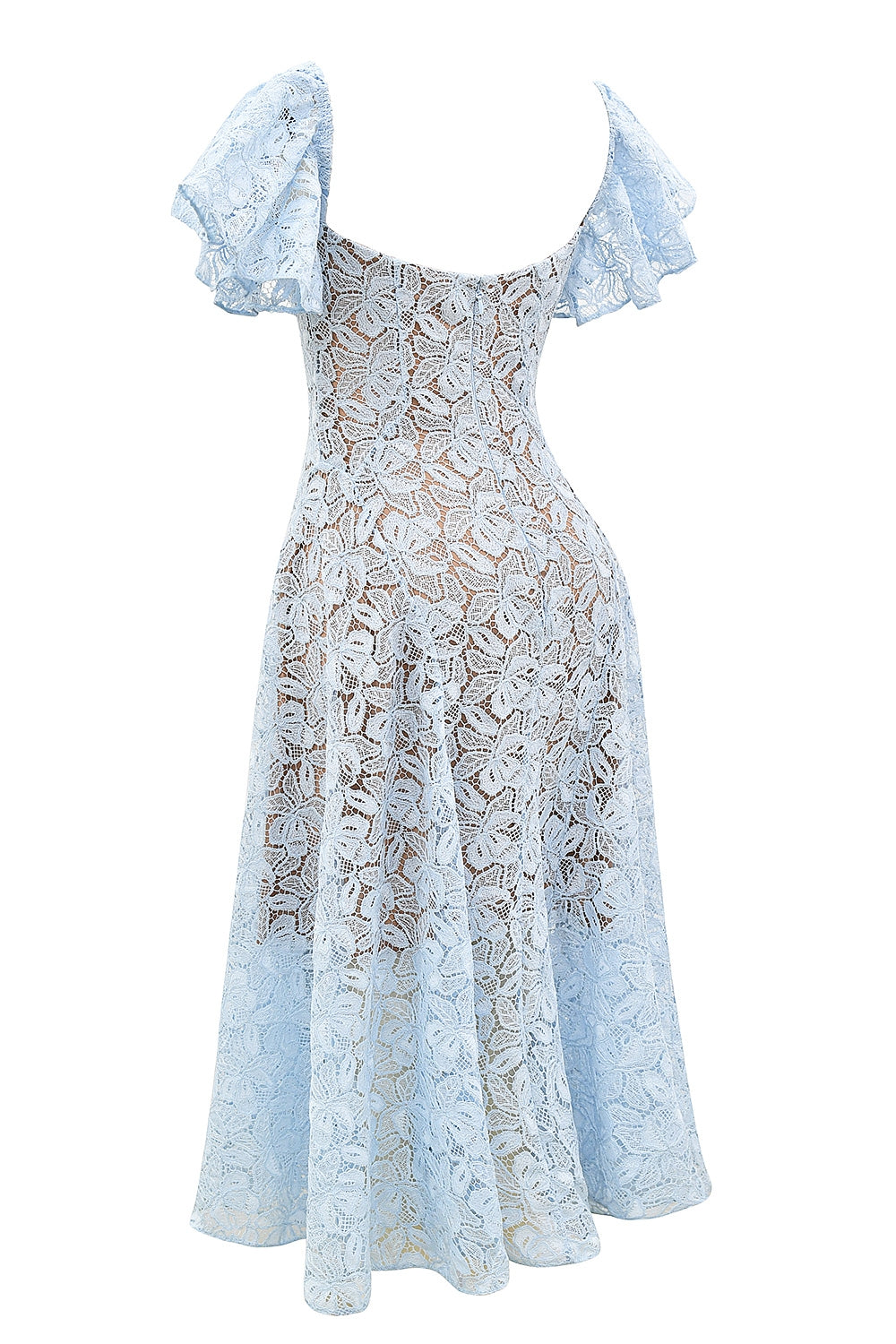 Blue – Vintage Lace Sexy A-Line Dress