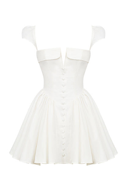 White – Flirty Pure Babe A-Line Dress