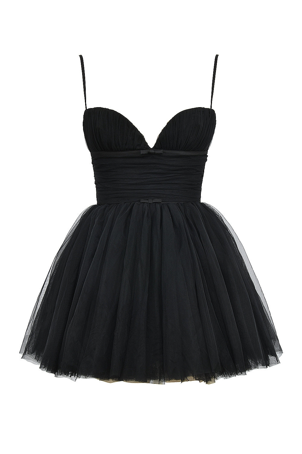Black – Sweet Fairy-Inspired Spaghetti Strap Dress