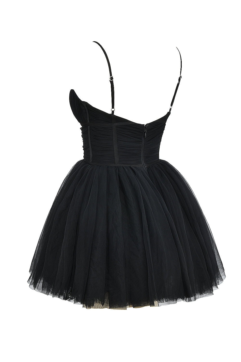 Black – Sweet Fairy-Inspired Spaghetti Strap Dress