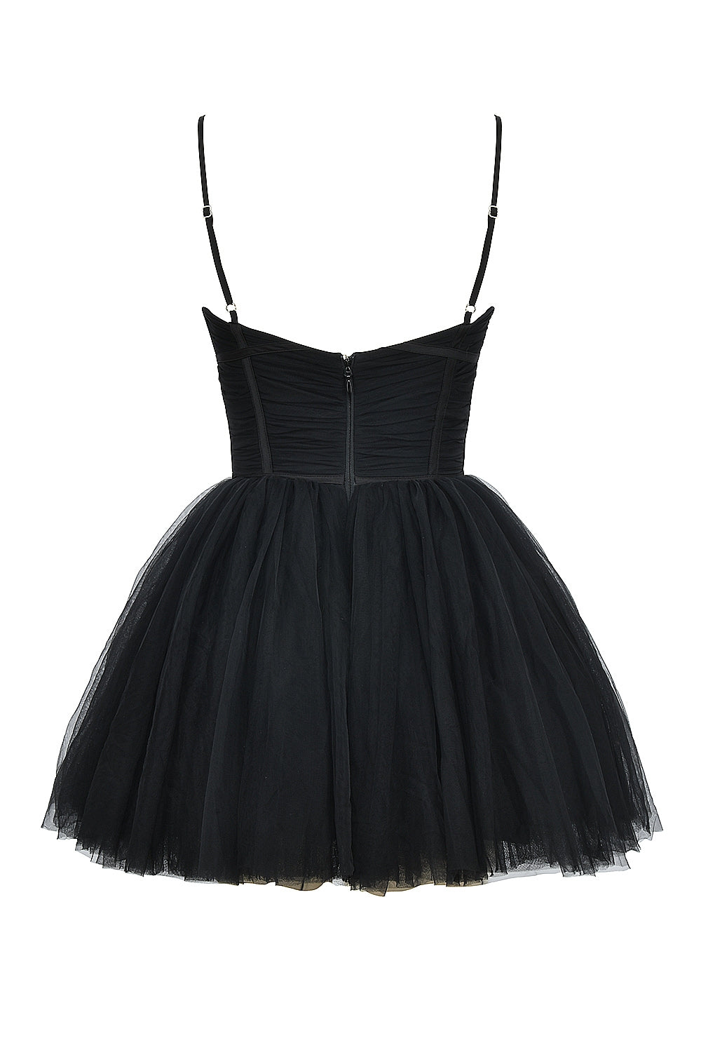 Black – Sweet Fairy-Inspired Spaghetti Strap Dress