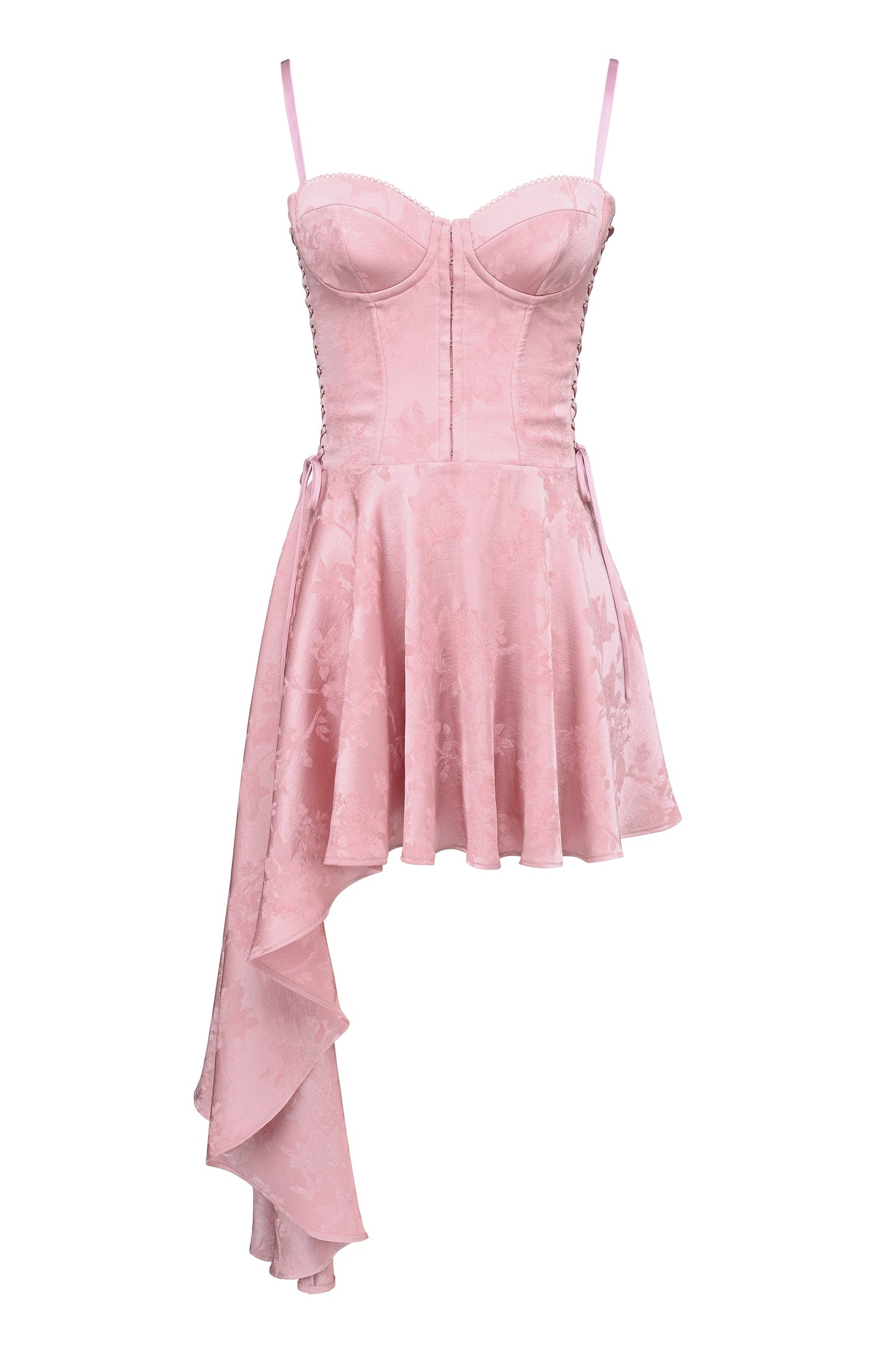 Pink – Sexy Strappy Irregular Hem Cami Dress