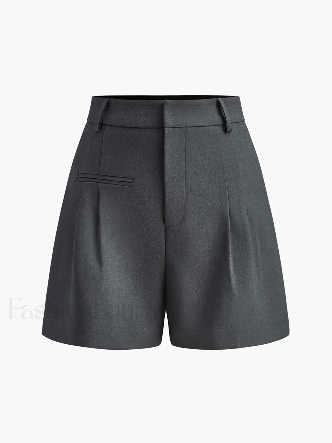 Semi-Sheer Mid-Waist Shorts Without Belt
