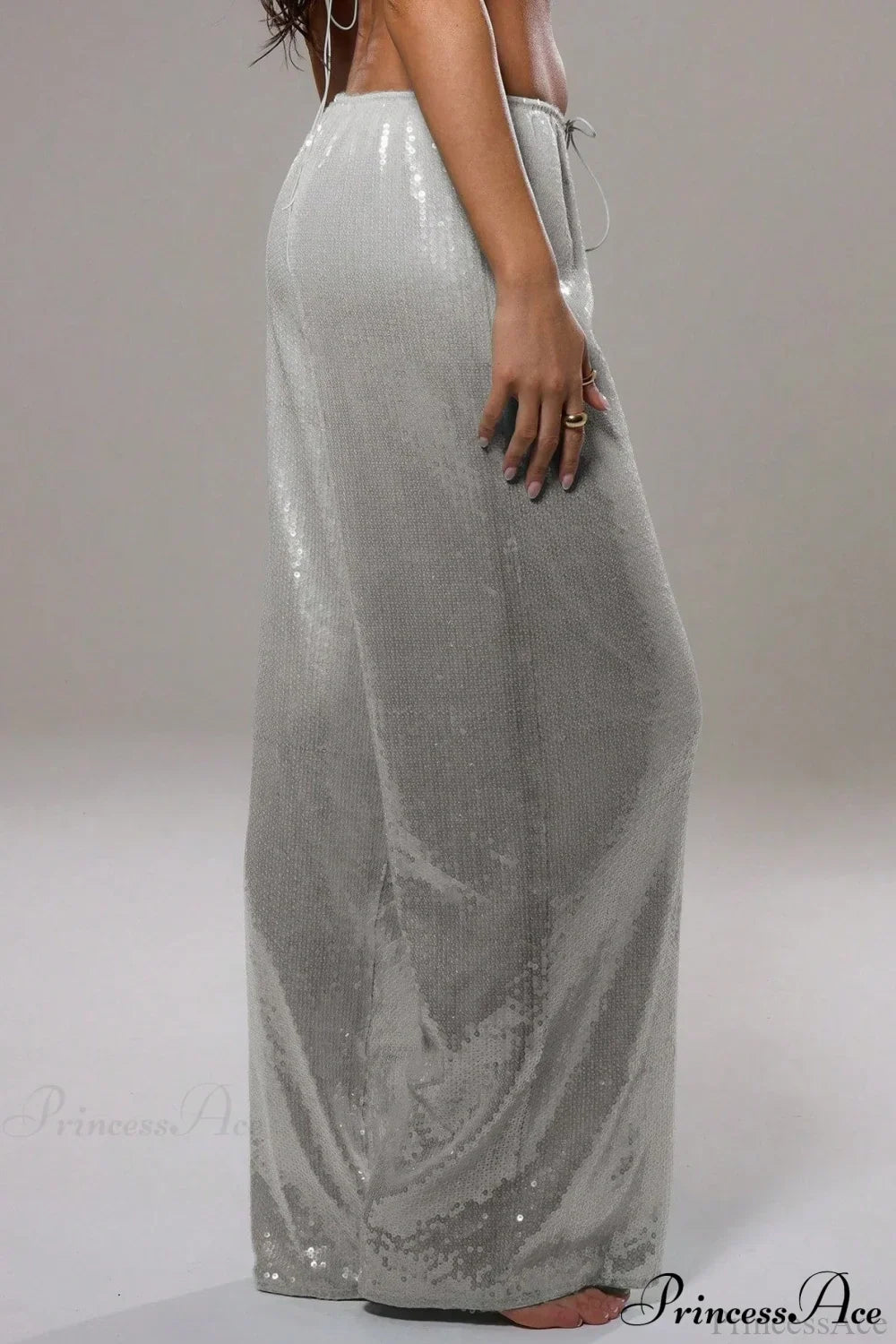 Sequin Loose Wide-Leg Casual Pants