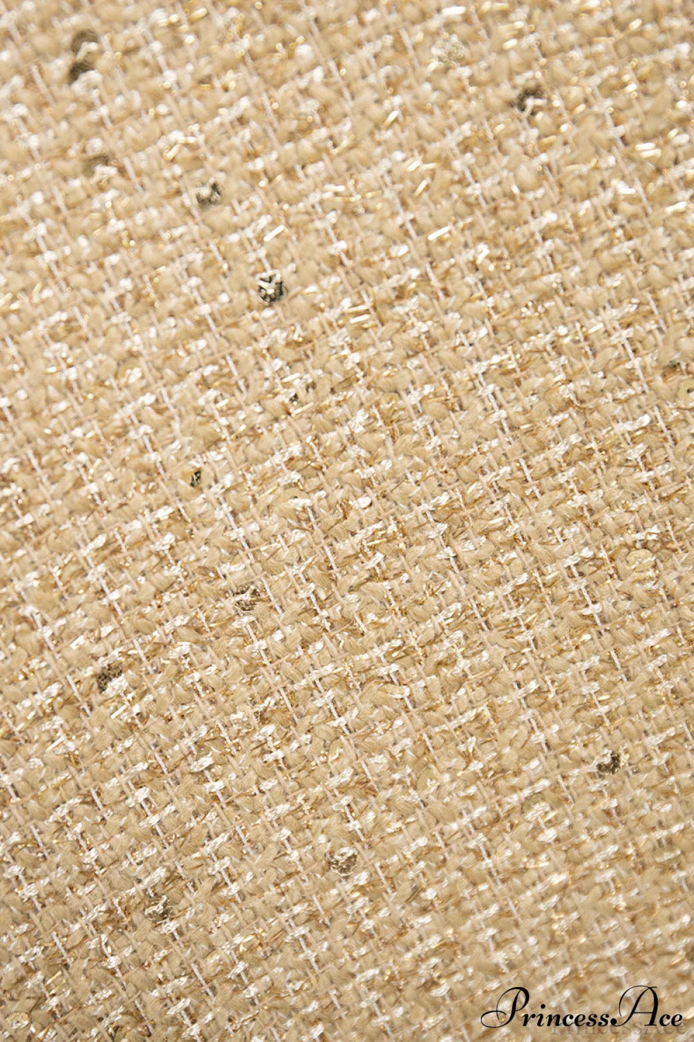 Sequin Metallic Stand Collar Loose Fashion Coat