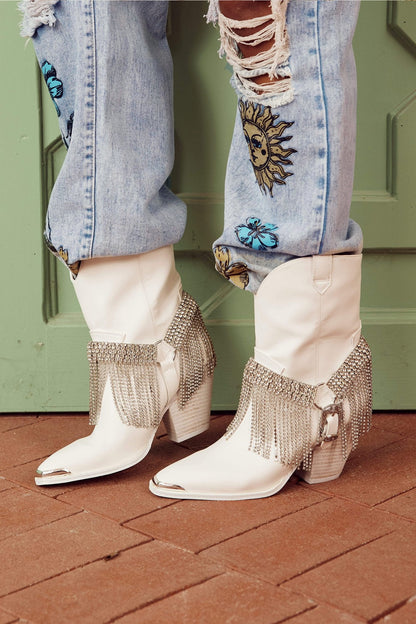 Serena Diamante Tassel Western Boots