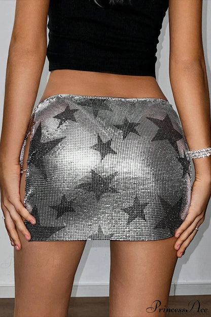 Sexy High Waist Pencil A-Line Sequin Mini Skirt
