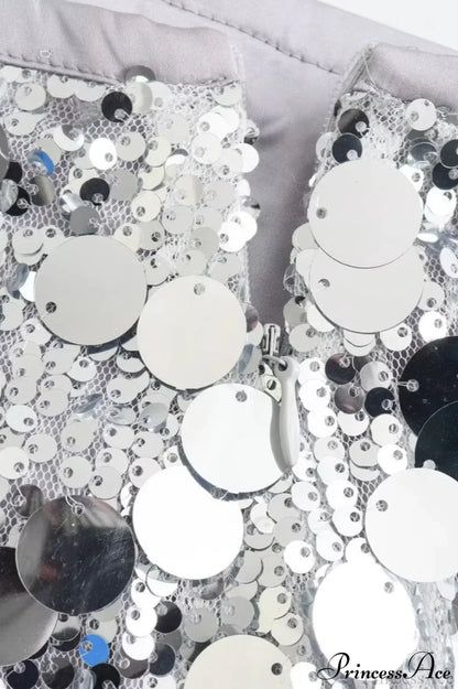 Sexy High Waist Pencil A-Line Sequin Mini Skirt