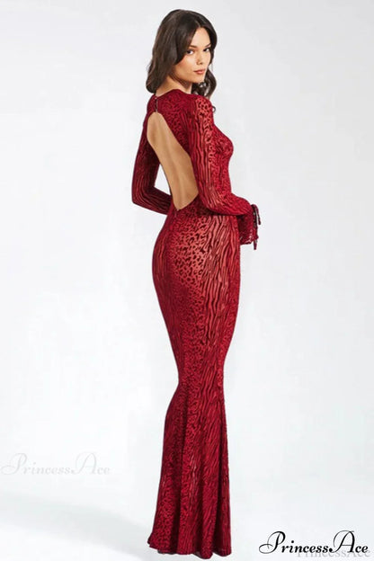 Sexy Leopard Print Party Maxi Dress