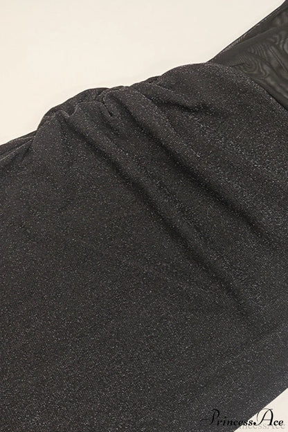 Sexy Sheer Rhinestone Slim Mesh Maxi Dress