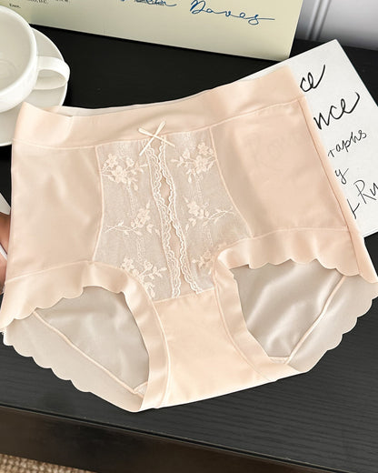 French High Waist Light Tummy Shaping Ice Silk Panties