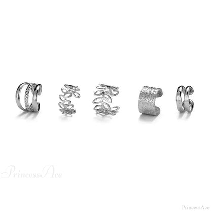 Shiny Foliage Clamp Basic Non-Puncturing Earring