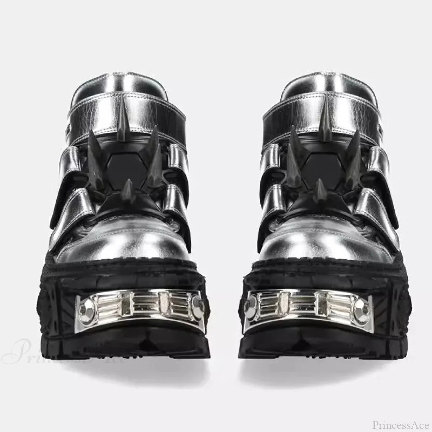 Shiny Gothic Tie-Up Elevated Sneaker
