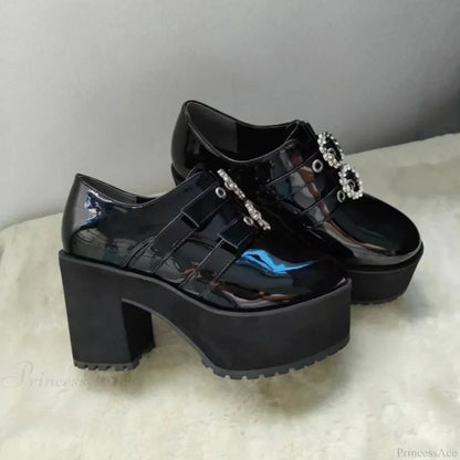 Shiny Leather JK Gothic Tall Heel