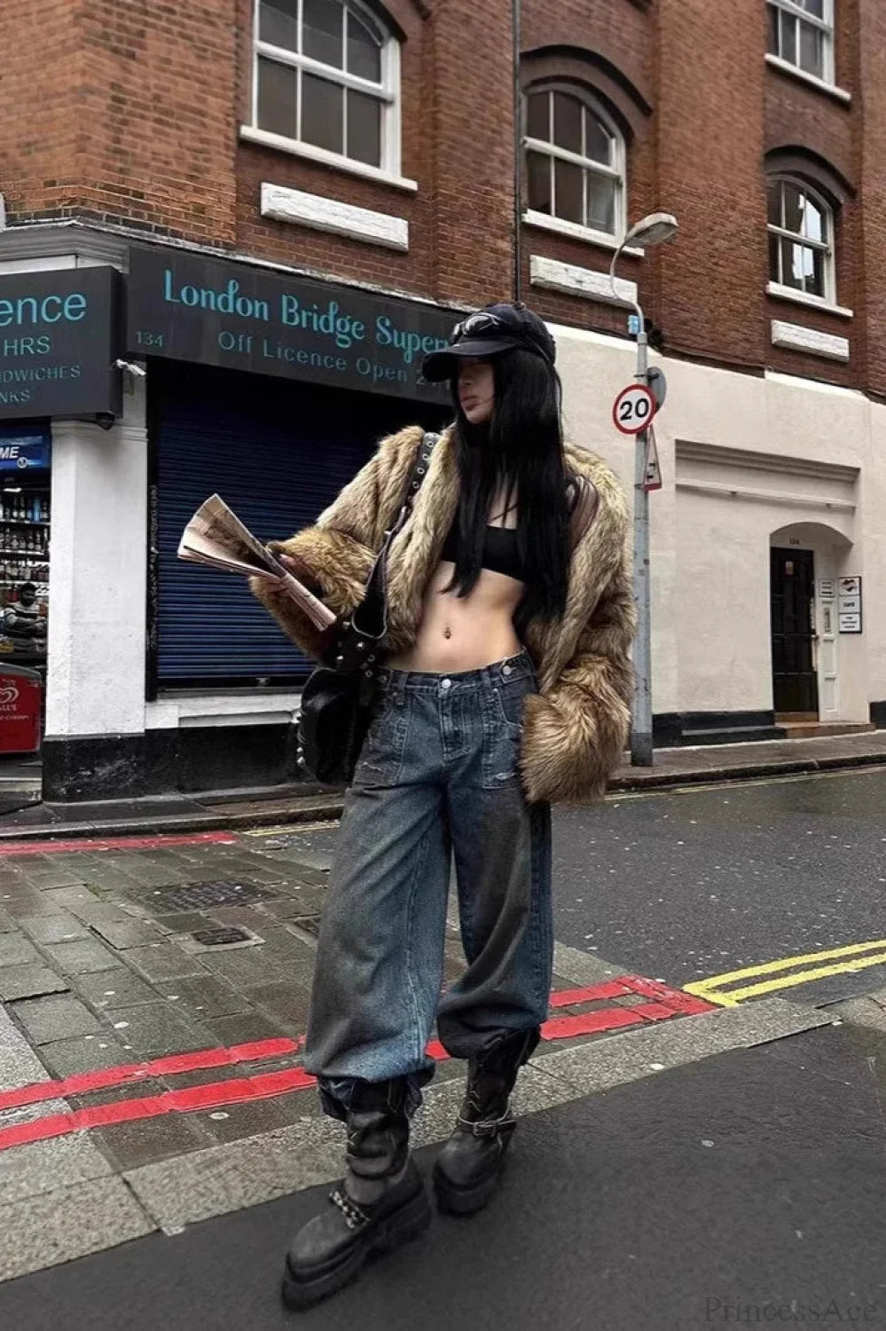 Short Faux Fur Raccoon Fur Warm Jacket Coat