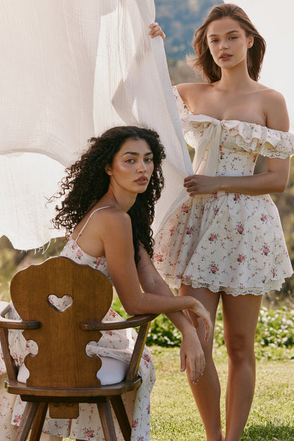 White - Princess Sweet Floral Dress