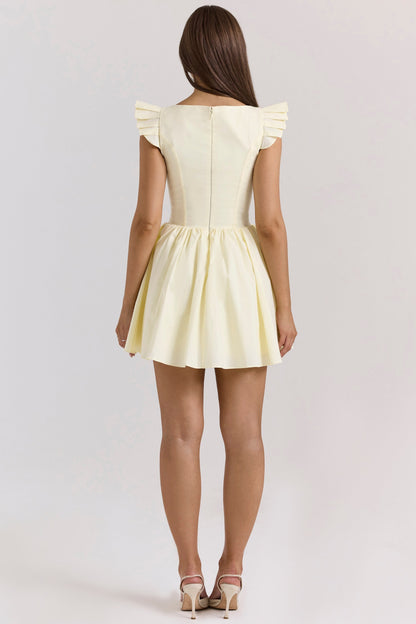 Light Yellow – Sweet & Spicy Lace Strap Dress
