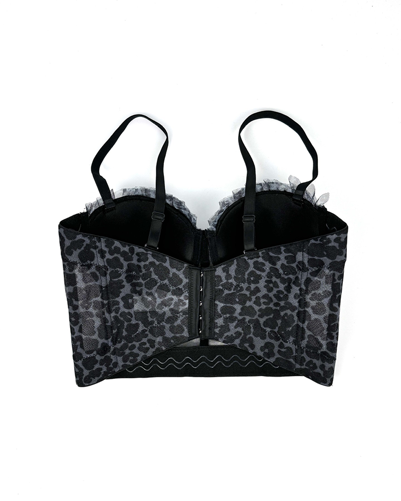 Leopard Print Lace Bra