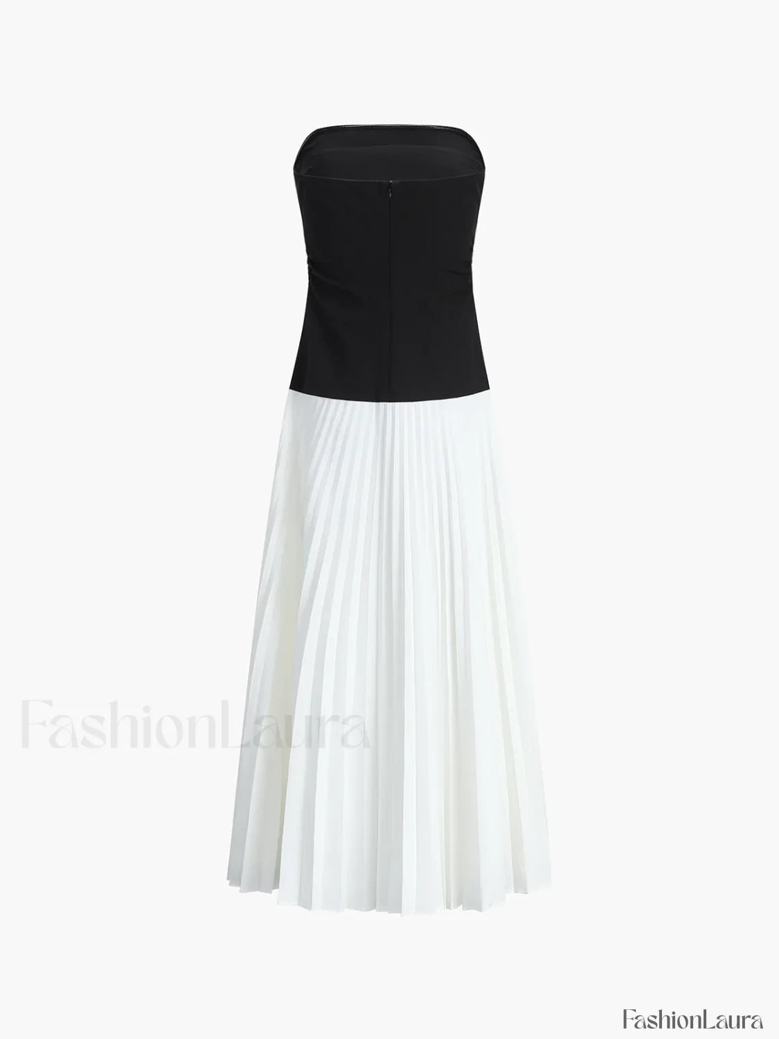 Sleeveless Pleated Long Dress
