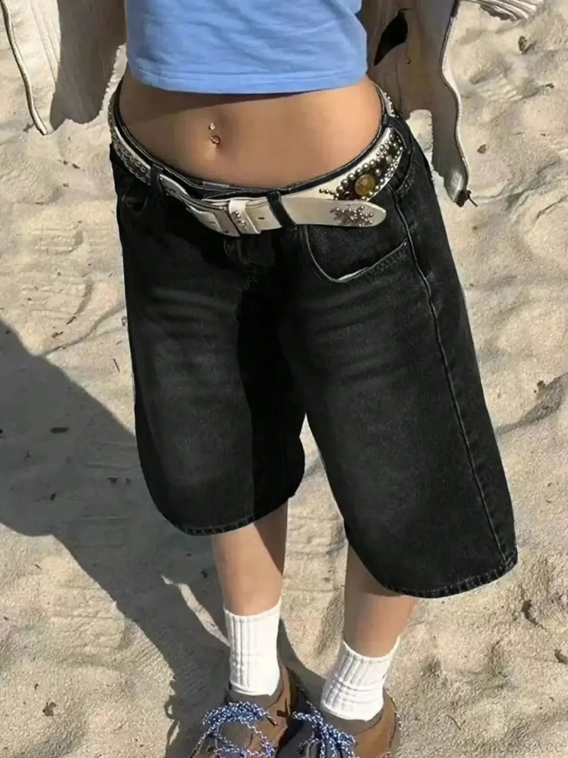 Sloping Pocket Bermuda Denim Short