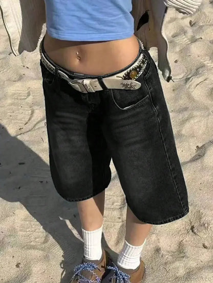 Sloping Pocket Bermuda Denim Short