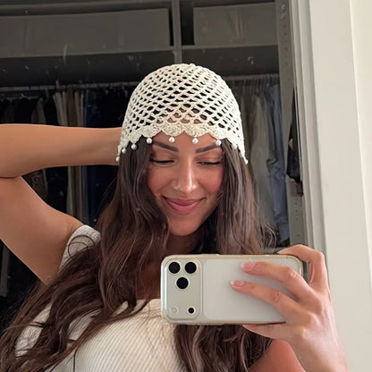 Sophia Crochet Hollow Beanie