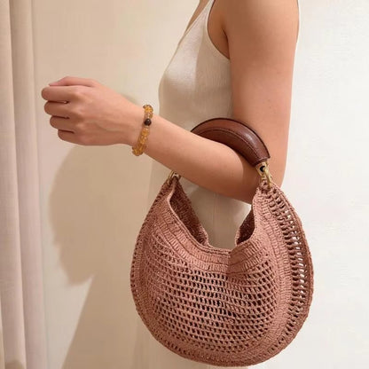 Bianca Crescent Woven Bag