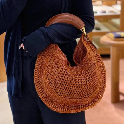 Bianca Crescent Woven Bag