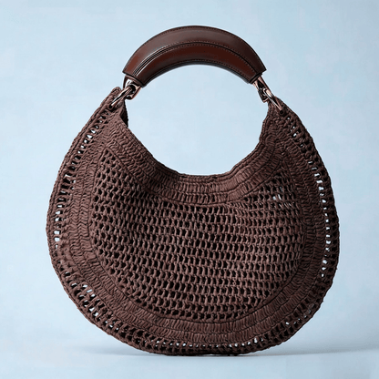 Bianca Crescent Woven Bag