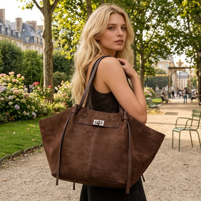 Dina Suede Tote Bag