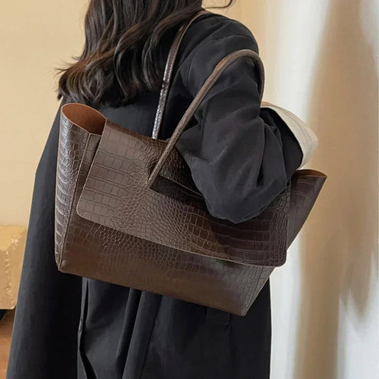 Jessica Embossed Leather Tote