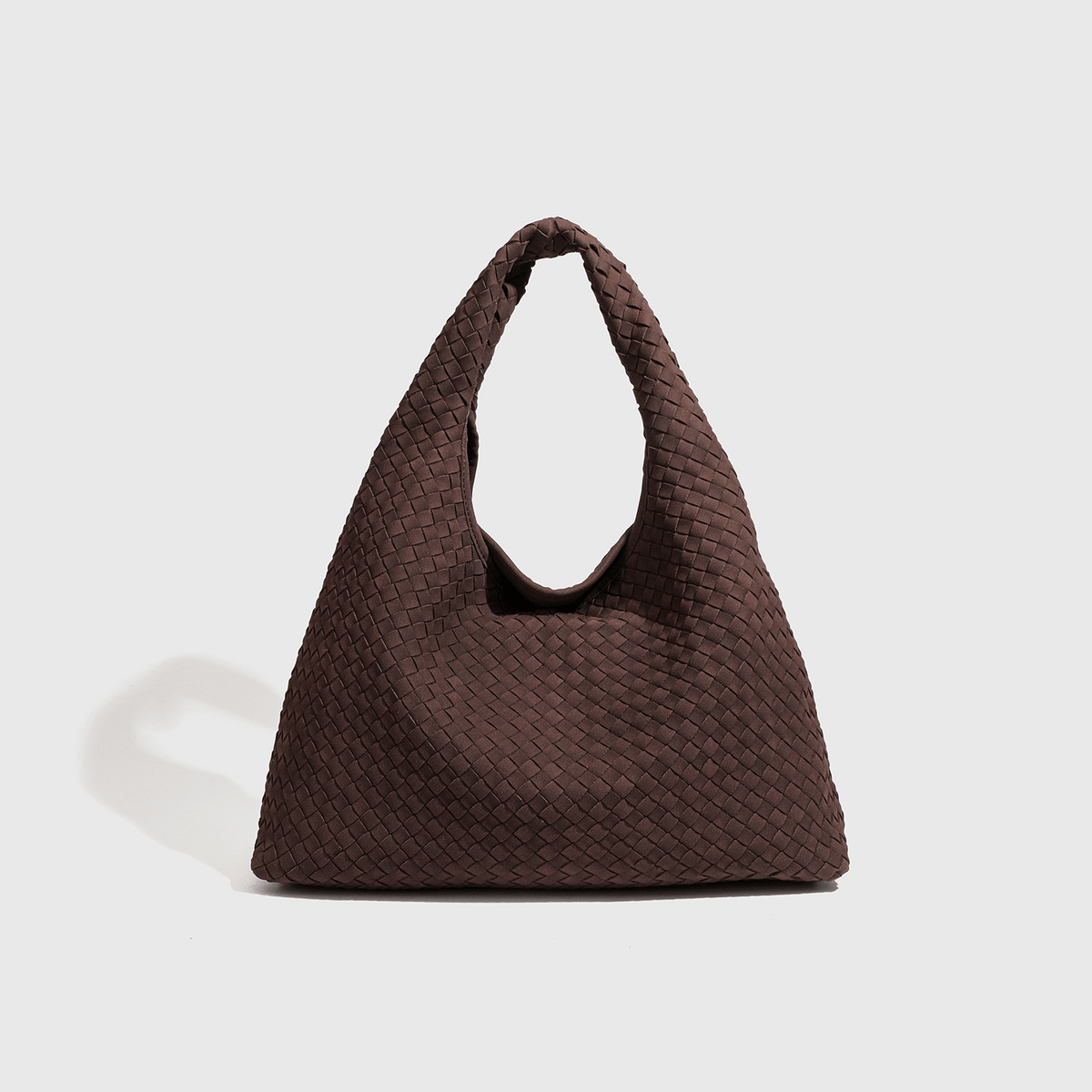 Linda Woven Faux Suede Tote Bag