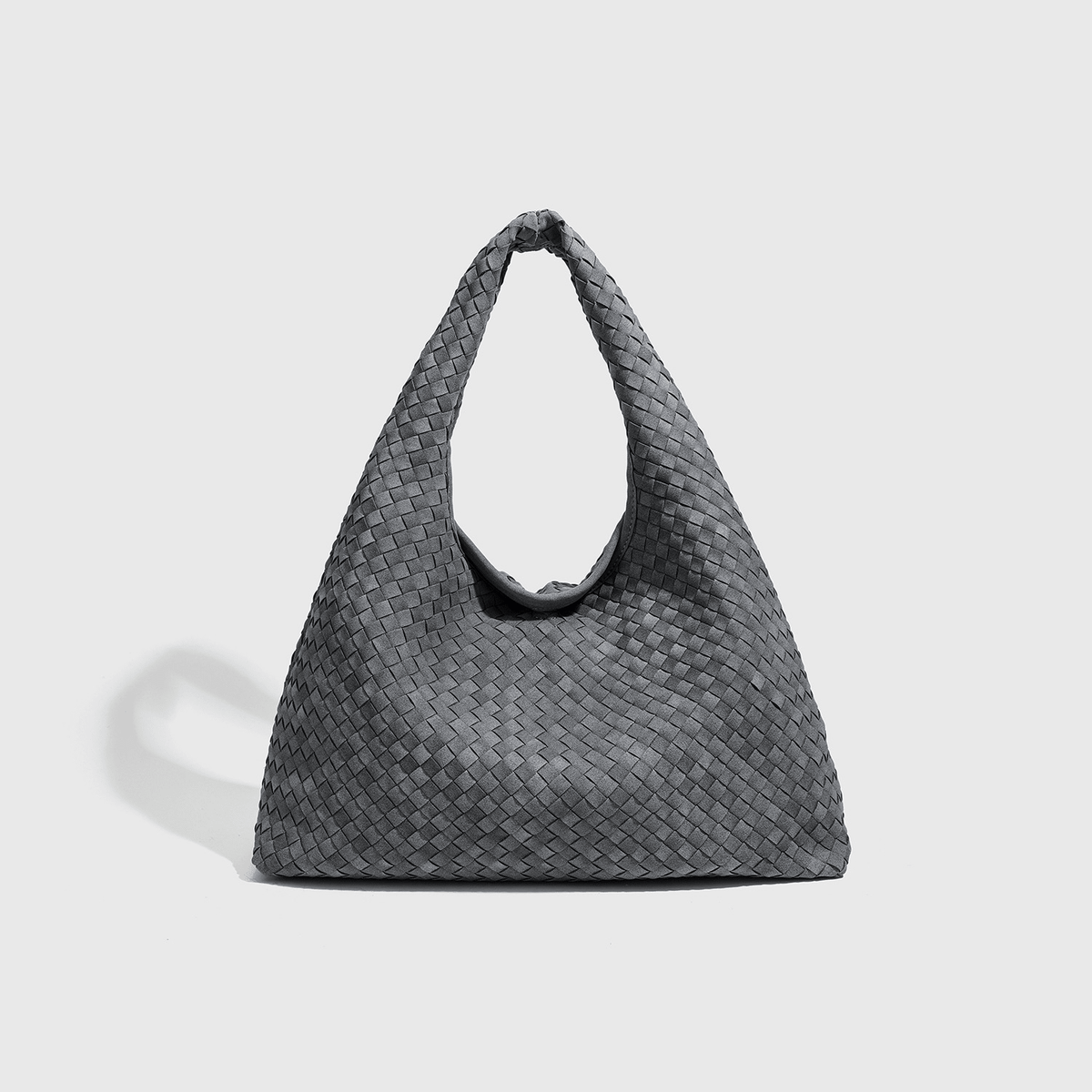 Linda Woven Faux Suede Tote Bag