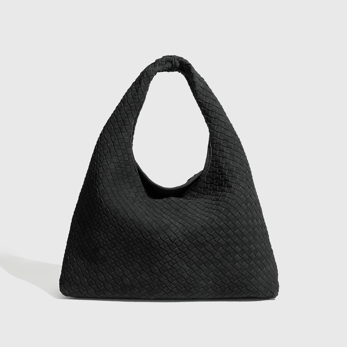 Linda Woven Faux Suede Tote Bag
