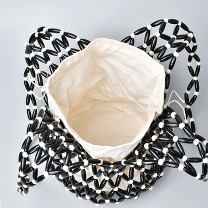 Margot Woven Beaded Tote Bag