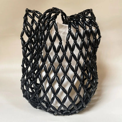 Margot Woven Beaded Tote Bag