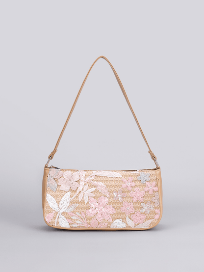 Marina Embroidered Sequin Shoulder Bag