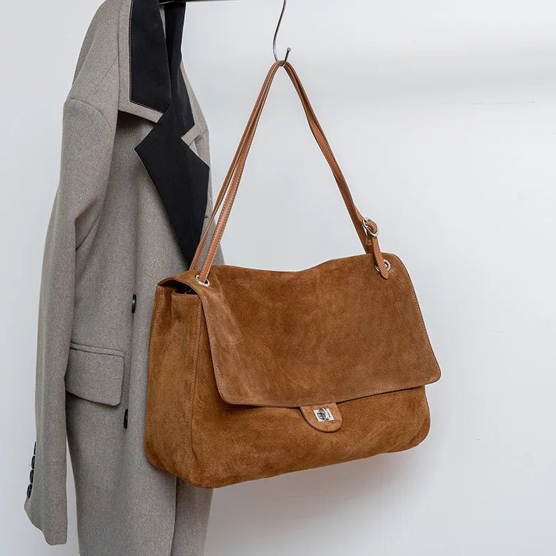 Ruth Matte Suede Crossbody Tote