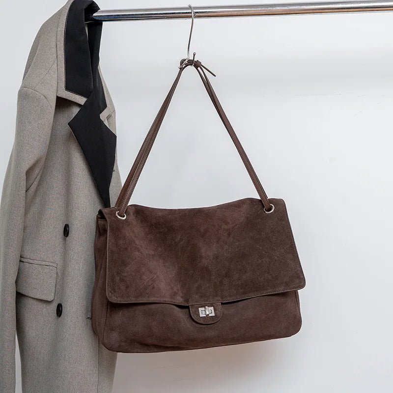 Ruth Matte Suede Crossbody Tote